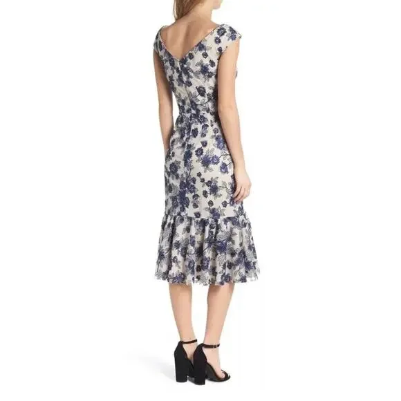 Gal Meets Glam Colection Rosemary Midi Dress Women's Size 20 Floral Embroidered - Picture 2 of 15